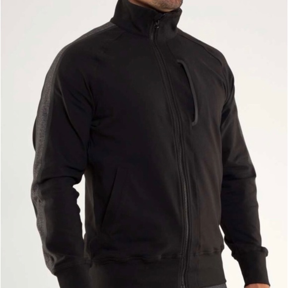 Lululemon Kung Fu Jacket II (First Release) Black Herringbone Stripe Size L - Picture 2 of 9